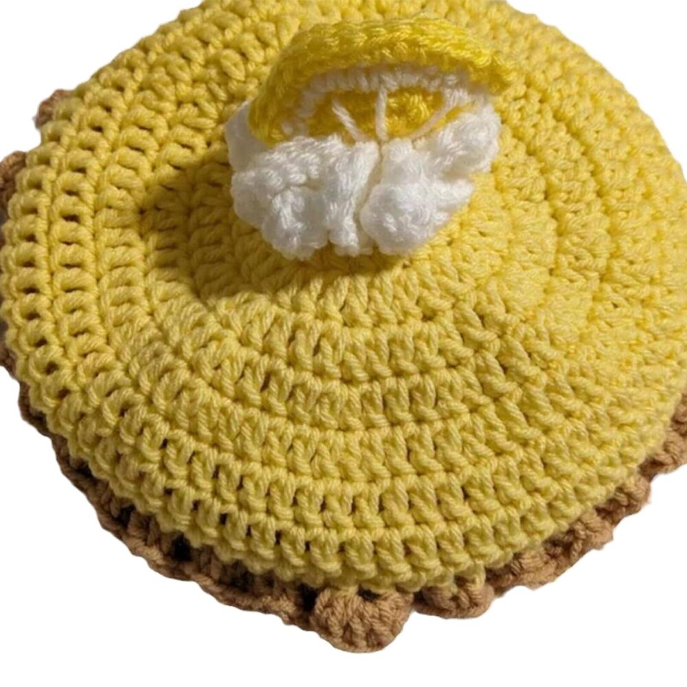 4835 Crochet French Hat Spring Hat Crochet Pumpkin Hat for Adult Teen Skin